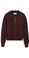 Dunst Unisex Collared Sweater Brown In Brown