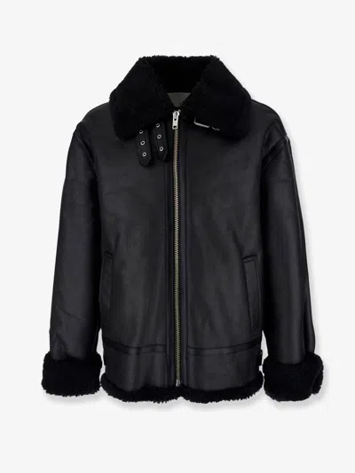 Dunst Unisex Eco-shearling Jacket In Black