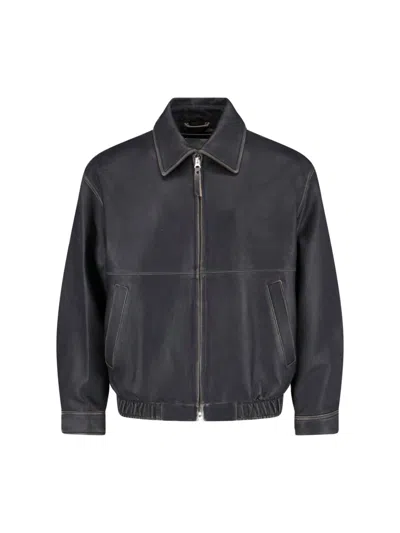 Dunst Unisex Lamb Leather Jacket In Black