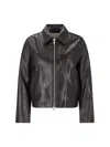 Dunst Blouson Lambskin Leather Jacket, Unisex In Brown