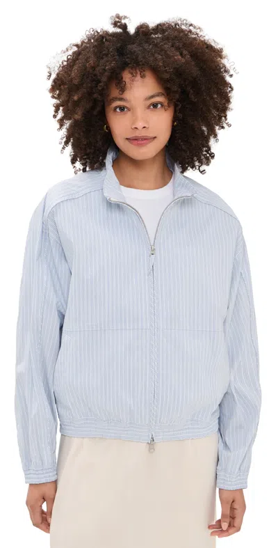 Dunst Unisex Light Harrington Jacket Soft Blue Stripe