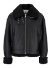 Dunst Unisex Loose Fit Shearling Jacket In Black