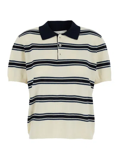 Dunst Unisex Multi Striped Polo Knit Cotton Men