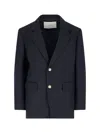Dunst Unisex" Navy Wool Blazer - Blue