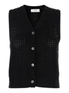 Dunst Unisex Open Crochet Knit Vest In Black