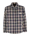 Dunst Unisex Quilted Check Flannel Shirt In Black