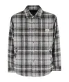 Dunst Unisex Quilted Check Flannel Shirt In Burgundy