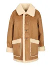 Dunst Unisex Reversible Shearling Jacket Coats Beige In Brown