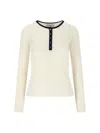 Dunst Ribbed Fabric Sweater In Cream