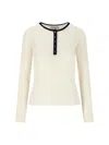 Dunst Ribbed Fabric Sweater In Cream