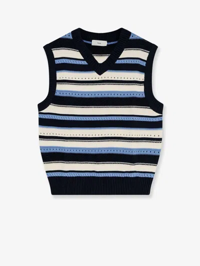 Dunst Unisex Sleeveless Cotton Sweater In Blue