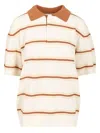Dunst Unisex Striped Polo Knit Polo Shirt Multicolor