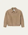 Dunst Unisex Suede Bomber Jacket In Brown