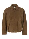 Dunst Unisex Suede Drizzler Jacket In Brown