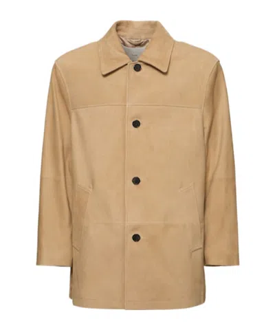 Dunst Unisex Suede Jacket In Brown