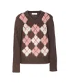 Dunst Striped Crew-neck Sweater In Brown