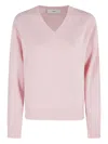 Dunst Unisex Cahsmere V Neck Sweater In Pink