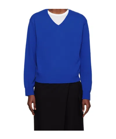 Dunst V-neck Long-sleeved Sweater In Blue