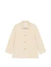 Dunst Vegan Leather Jacket Collared Front Pockets In Pink