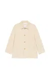 Dunst Vegan Leather Jacket Collared Front Pockets In Nude