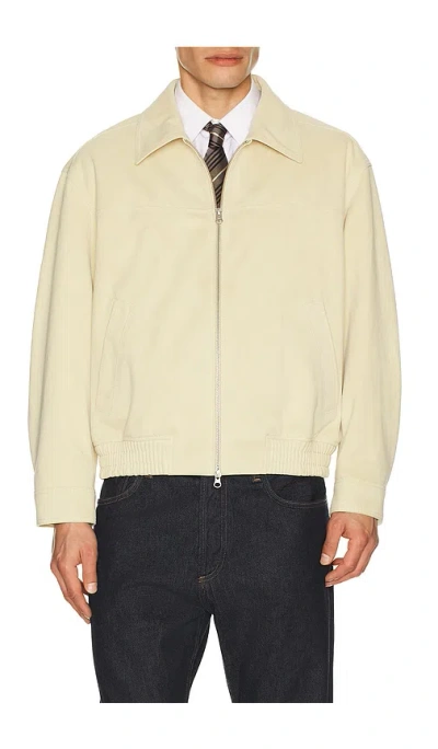 Dunst Vegan Suede Collared Blouson In Neutral
