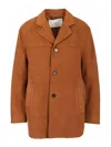 Dunst Vegan Suede Jacket Jackets Brown In Brown