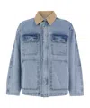 Dunst Vintage Denim Work Jacket In Blue