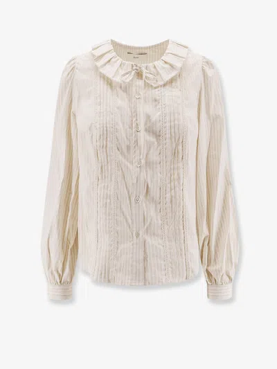 Dunst Vintage Striped Cotton Shirt In Neutral