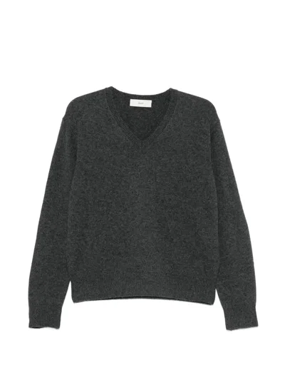 Dunst V-neck Knitted Sweater In Gray