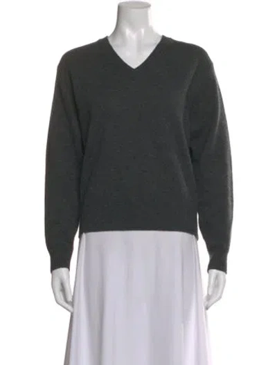 Pre-owned Dunst V-neck Sweater In Gray