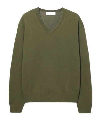 Dunst V-neck Sweater In Green