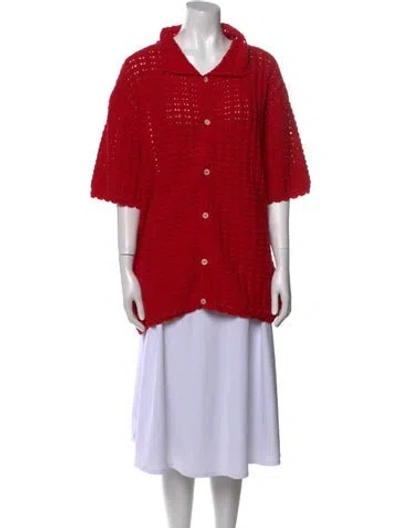 Pre-owned Dunst V-neck Sweater In Red