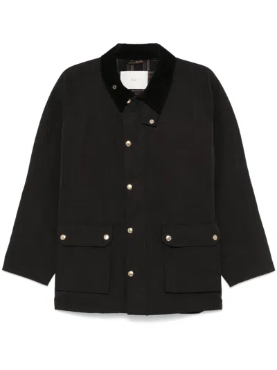 Dunst Waxed Cotton Jacket In Schwarz