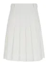 Dunst White Skirt With Balloon Design And Pleated Details In Cotton Blend Woman In White