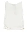 Dunst White Solid Round Neck Top In Neutral