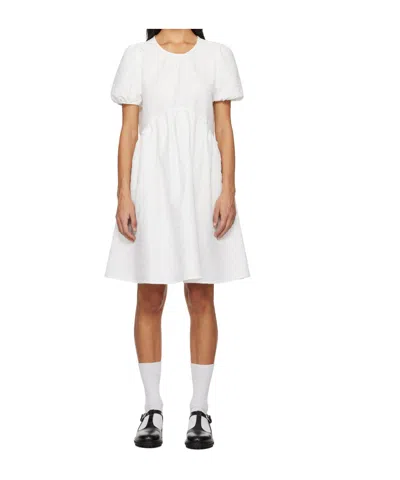 Dunst White Volume Midi Dress