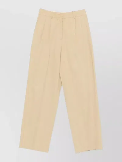Dunst Wide Leg Chino Trousers Belt Loops In Multi