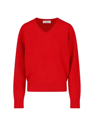 Dunst Cashmere Wool Crewneck Sweatshirt In Red