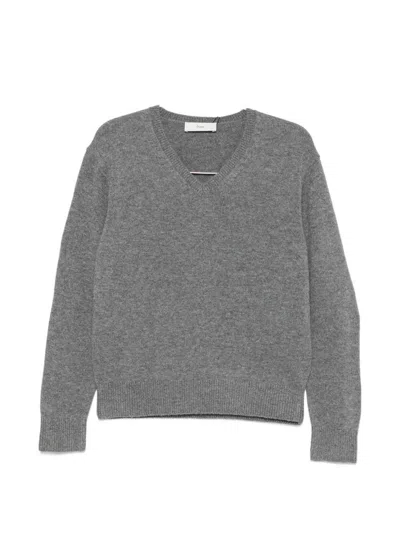 Dunst Wool And Cashmere V-necked Sweater In Gray