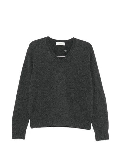 Dunst Wool And Cashmere V-necked Sweater In Grey
