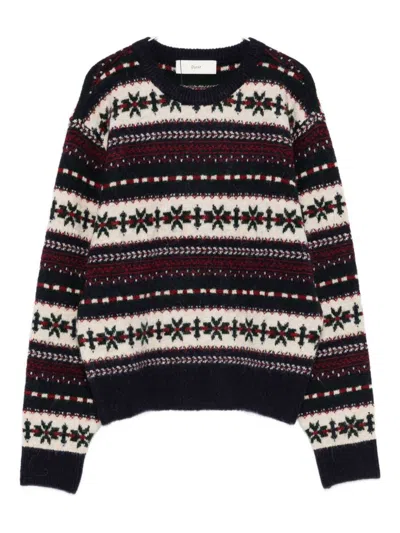 Dunst Wool Blend Crewneck Jumper In Blue