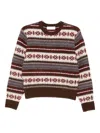 Dunst Fairisle Wool Blend Sweater In Brown