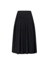 Dunst Wool Blend Midi Skirt In Black