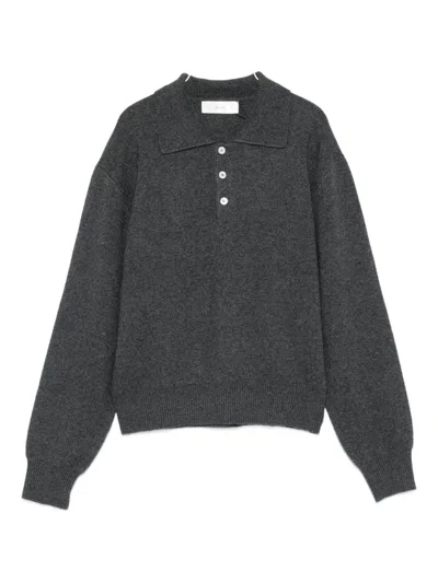 DUNST DUNST WOOL BLEND POLO SWEATER