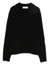 Dunst Wool Blend Polo Sweater In Black