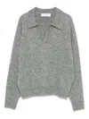 Dunst Wool Blend Polo Sweater In Gray