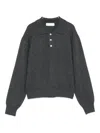 Dunst Wool Blend Polo Sweater In Gray