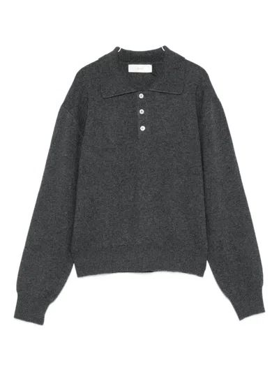 DUNST WOOL BLEND POLO SWEATER