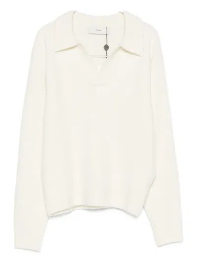 DUNST WOOL BLEND POLO SWEATER