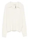 Dunst Wool Blend Polo Sweater In White